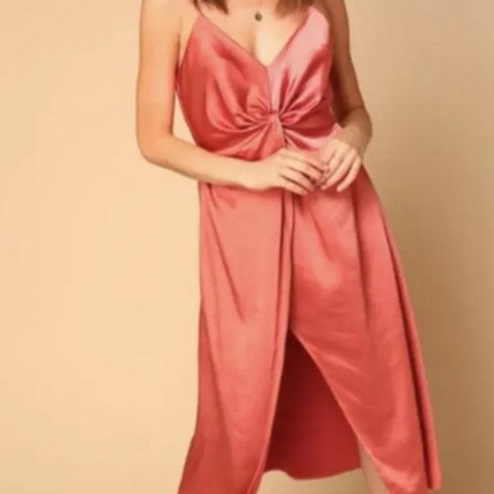 Revolve Line & Dot  Coral Slip Dress Spaghetti Straps